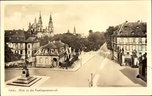 Ak Fulda in Hessen, Blick in die Pauluspromenade