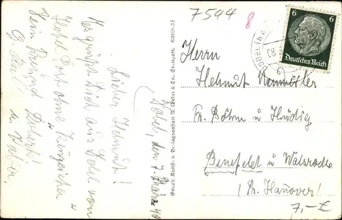 Ak Dobel im Schwarzwald, Ortspartie