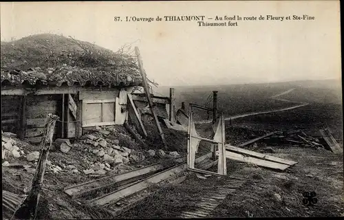 Ak Verdun Meuse, Ouvrage de Thiaumont, Kriegszerstörung 1. WK