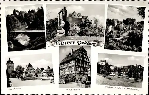 Ak Vellberg in Württemberg, Trutzfeste, Schloss, Freibad, Brunnen, Teilansicht, Stöckenburg