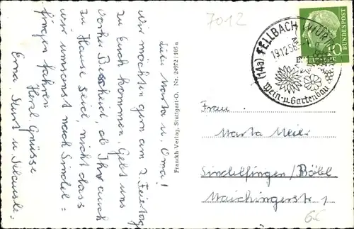 Ak Fellbach in Württemberg, Freibad