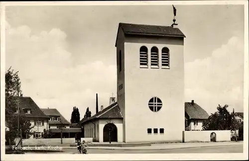 Ak Fellbach in Württemberg, kath. Kirche