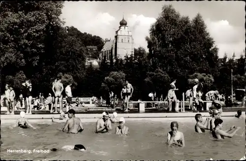 Ak Herrenberg in Württemberg, Freibad