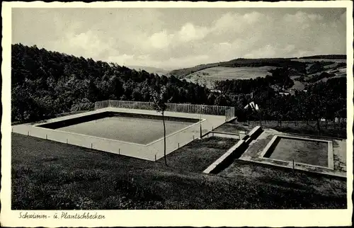 Ak Weilmünster im Taunus Hessen, Kindersanatorium, Plantschbecken, Schwimmbecken