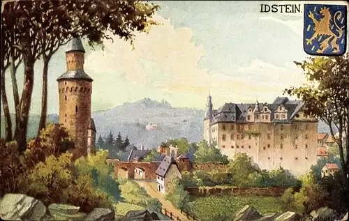 Künstler Ak Rothgeb, Georg, Idstein im Taunus Hessen, Burg Etichestein