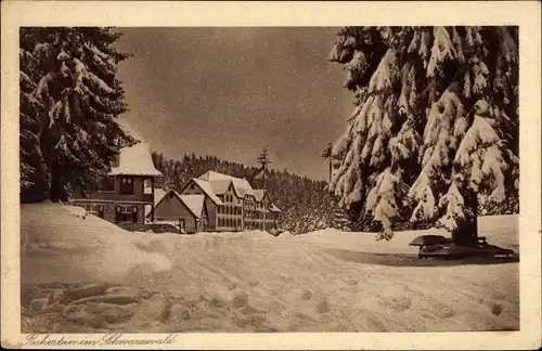 Ak Ruhestein Baiersbronn im Schwarzwald, Kurhaus im Winter