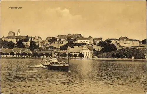 Ak Meersburg am Bodensee, Ort, Dampfer