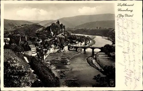 Ak Saarburg an der Saar Bezirk Trier, Ort mit Umgebung, Brücke