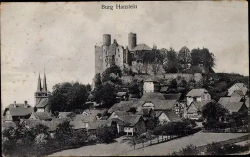 Ak Bornhagen im Eichsfeld, Burg Hanstein, Ort