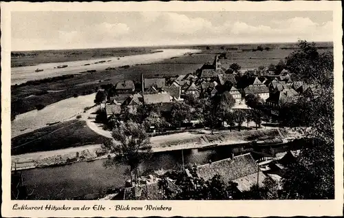 Ak Hitzacker a.d. Elbe, Blick auf den Ort von Weinberg gesehen