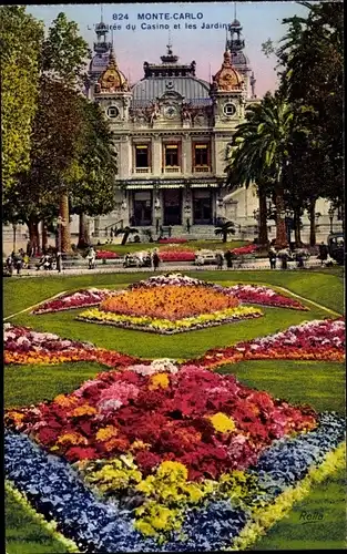 Ak Monte Carlo Monaco, L'Entree du Casino et les Jardins