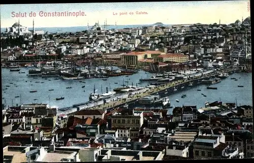 Ak Konstantinopel Istanbul Türkei, Le Pont de Galata