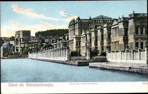 Ak Konstantinopel Istanbul Türkei, Palais de Dolma Baghtsche