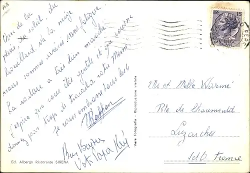 Ak Rivoli Torino Turin Piemonte, Albergo Sirena, Straßenpartie