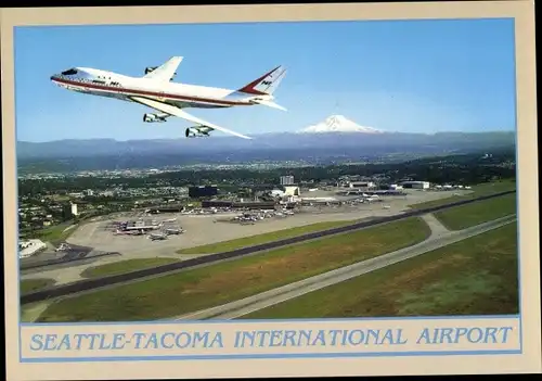 Ak Tacoma Washington USA, Seattle-Tacoma International Airport, airplane in the air