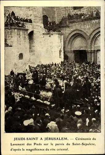 Ak Jerusalem Israel, Jeudi-Saint a Jerusalem, Cérémonie du Lavement des Pieds, Saint-Sépulere