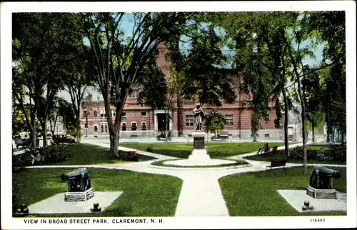 Ak Claremont New Hampshire USA, View in Broad Street Park