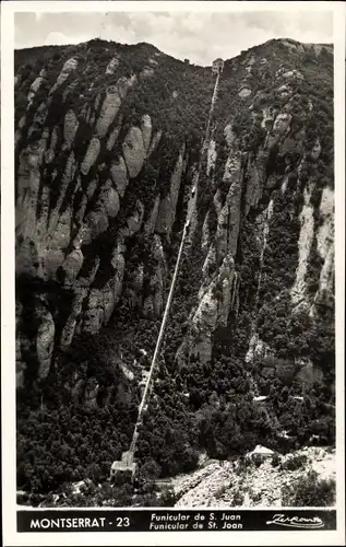 Ak Montserrat Katalonien, Funicular de S. Juan