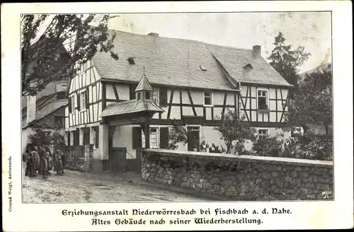 Ak Niederwörresbach Rheinland Pfalz, Erziehungsanstalt, altes Gebäude