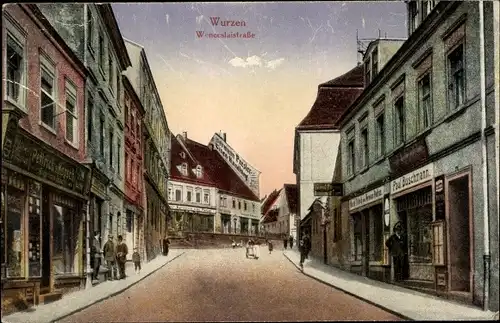 Ak Wurzen in Sachsen, Wenceslaistraße, Geschäft Paul Buschmann