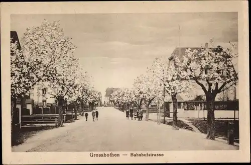 Ak Großbothen Grimma in Sachsen, Bahnhofstraße