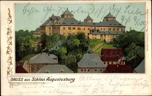 Künstler Litho Dutzauer, Max, Augustusburg im Erzgebirge, Schloss