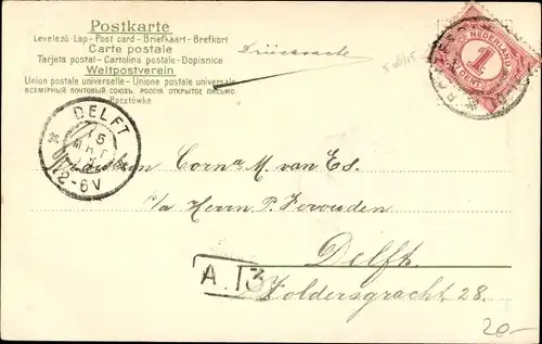 Jugendstil Präge Litho Frauenportrait, Blätter