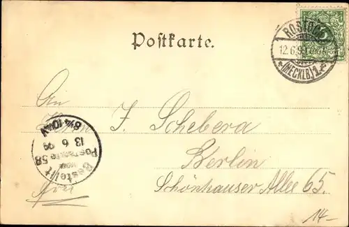 Ak Rostock in Mecklenburg Vorpommern, Hafenpartie