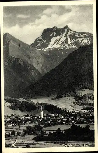 Ak Oberstdorf im Oberallgäu, Ortsansicht u. Umgebung