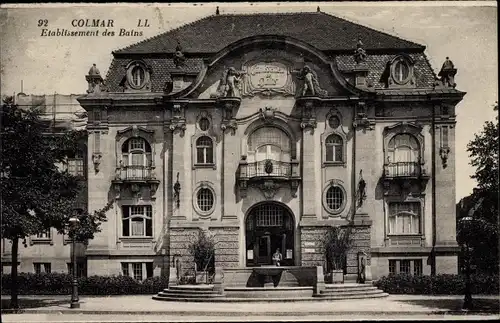 Ak Colmar Kolmar Elsass Haut Rhin, Etablissement des Bains