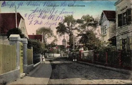 Ak Lobstädt Neukieritzsch in Sachsen, Bahnhofstraße