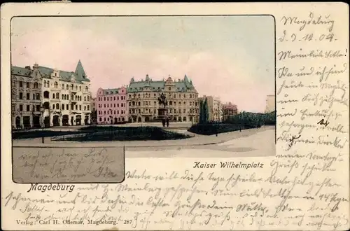 Ak Magdeburg, Kaiser Wilhelm Platz