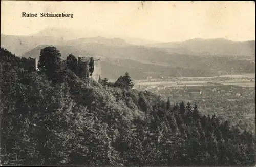 Ak Oberkirch im Renchtal in Baden Württemberg, Ruine Schauenburg