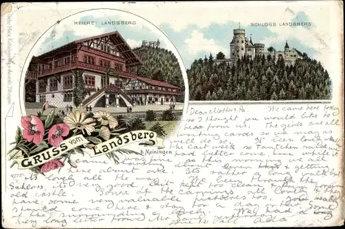 Litho Meiningen in Thüringen, Schloss Landsberg, Meierei