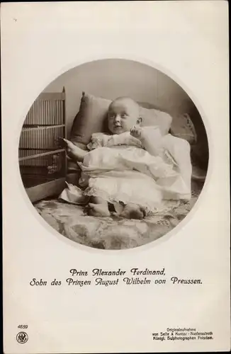 Ak Prinz Alexander Ferdinand, Sohn des Prinzen August Wilhelm von Preußen, NPG 4659