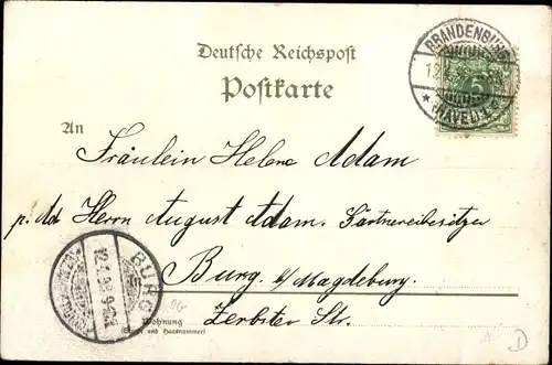 Litho Rektor Baldrian, Fritz Reuter Postkarten Serie Stromtid Kap. 22