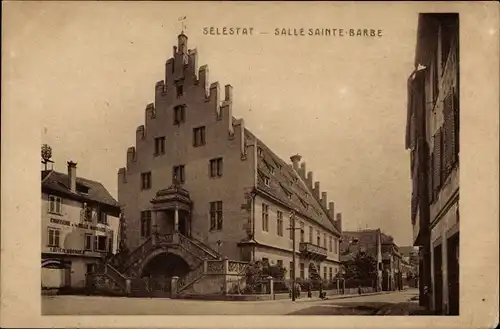 Ak Sélestat Schlettstadt Elsass Bas Rhin, Salle Sainte Barbe