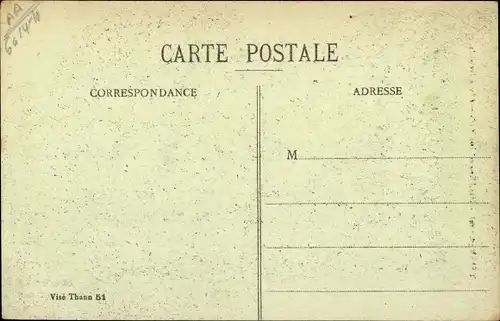 Ak Thann Elsass Haut Rhin, Hôtel Central bombardé par les Allemands