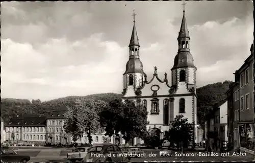 Ak Prüm in der Westeifel, Salvator-Basilika mit Abtei