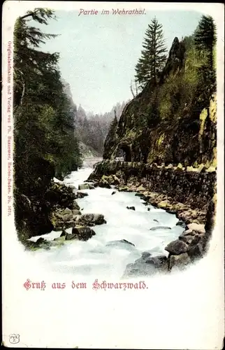 Ak Wehr in Baden, Partie im Wehratal Schwarzwald