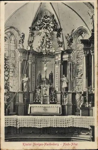 Ak Hardenberg Neviges Velbert Nordrhein Westfalen, Klosterkirche, Hochaltar