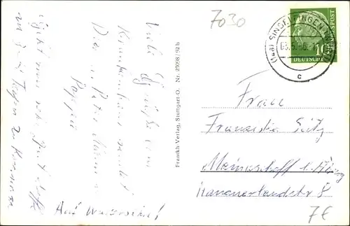 Ak Sindelfingen in Württemberg, Teilansicht