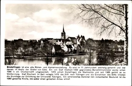 Ak Sindelfingen Baden Württemberg, Teilansicht mit Kirche