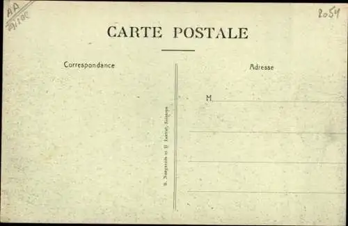 Ak Vauxaillon Aisne, Mont des Singes, Ruines, Kriegszerstörung I. WK