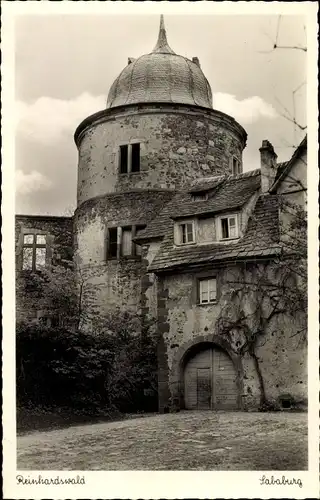 Ak Sababurg Beberbeck Hofgeismar Reinhardswald, Blick auf die Sababurg, Tor, Fenster, Kuppel