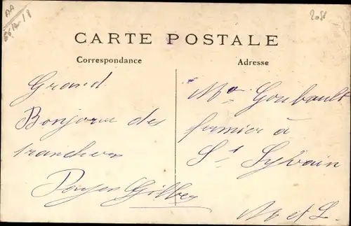 Ak Laimont Loiret, Le cote gauche de la rue allant a Revigny, Kriegszerstörung 1. WK