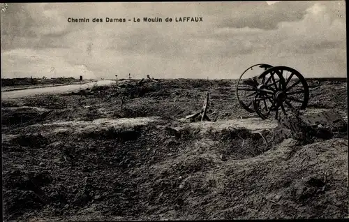 Ak Reims Marne, Chemin des Dames, Le Moulin de Laffaux