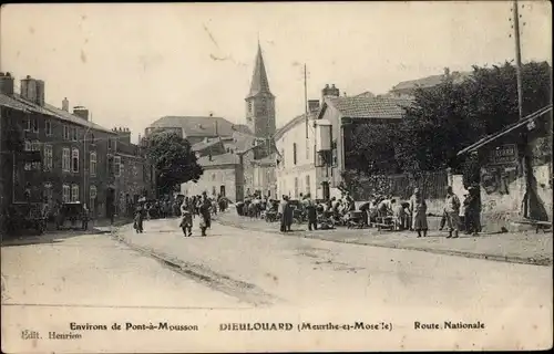 Ak Dieulouard Meurthe et Moselle, Route Nationale