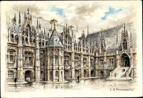 Künstler Ak Rouen Seine Maritime, Le Palais de Justice