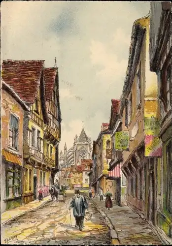 Künstler Ak Barday, Beauvais Oise, Rue de la Manufacture